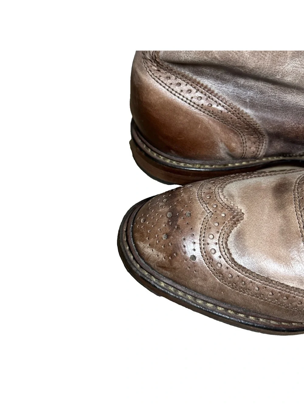 Allen Edmonds Cronmok Men’s Wingtip Ankle Boots Drown Leather Size 9 USA